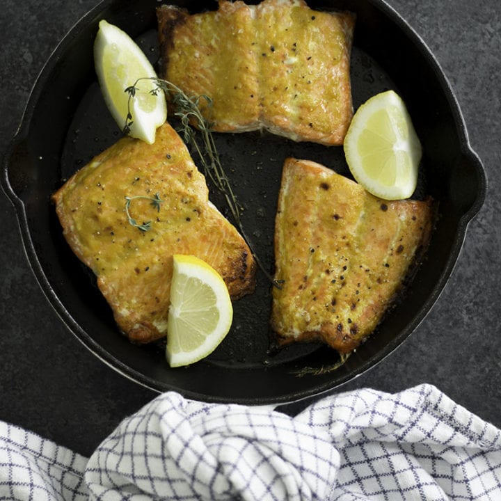 Peach Carolina BBQ Salmon | Sarcastic Cooking