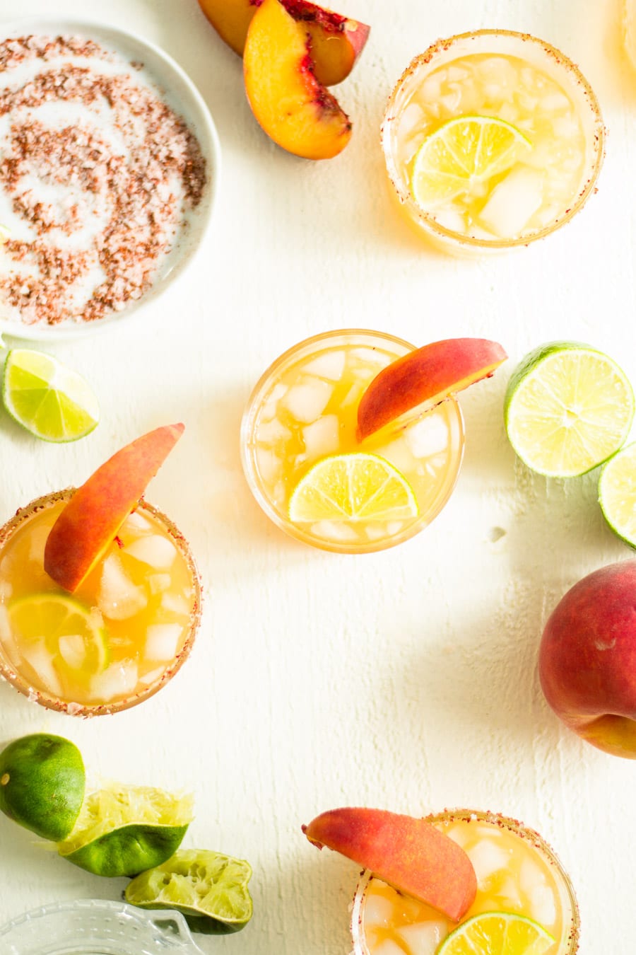peach lime margaritas - sarcastic cooking