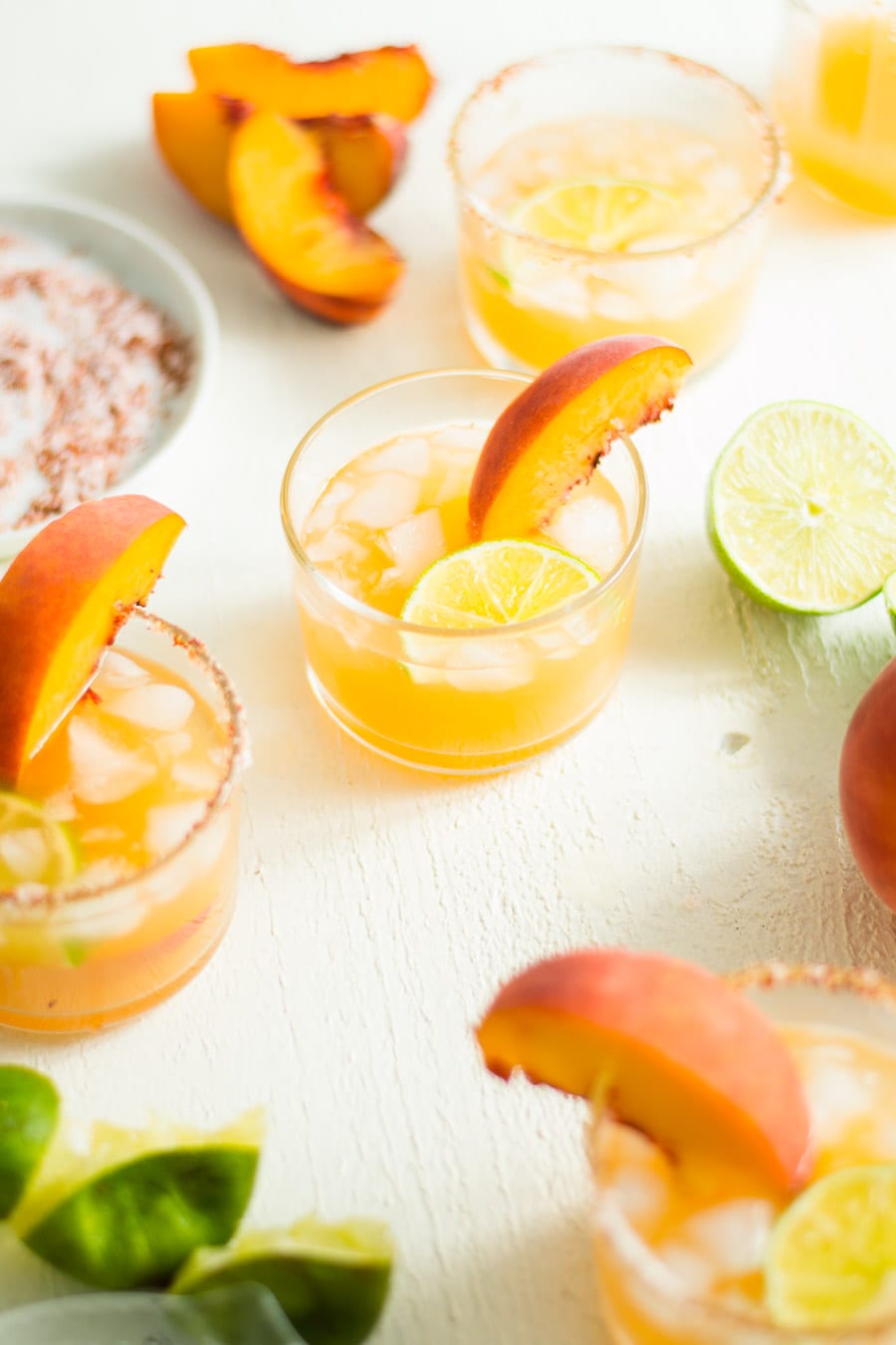 peach lime margaritas - sarcastic cooking