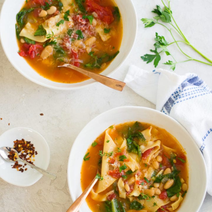 Instant Pot Pasta e Fagioli with Escarole | Sarcastic Cooking