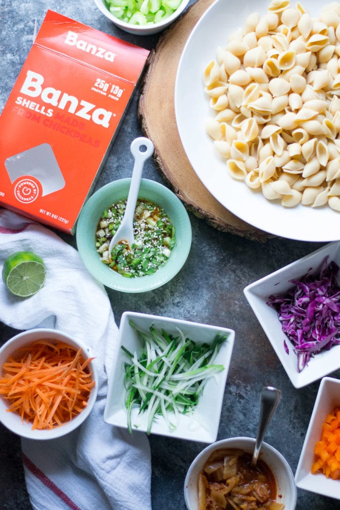 Asian Kimchi Pasta Salad | Sarcastic Cooking