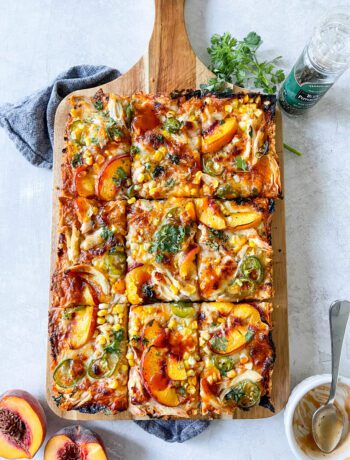 BBQ Chicken & Peach Detroit Style Pizza | Sarcastic Cooking