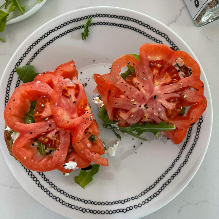Cottage Cheese Tomato Toast